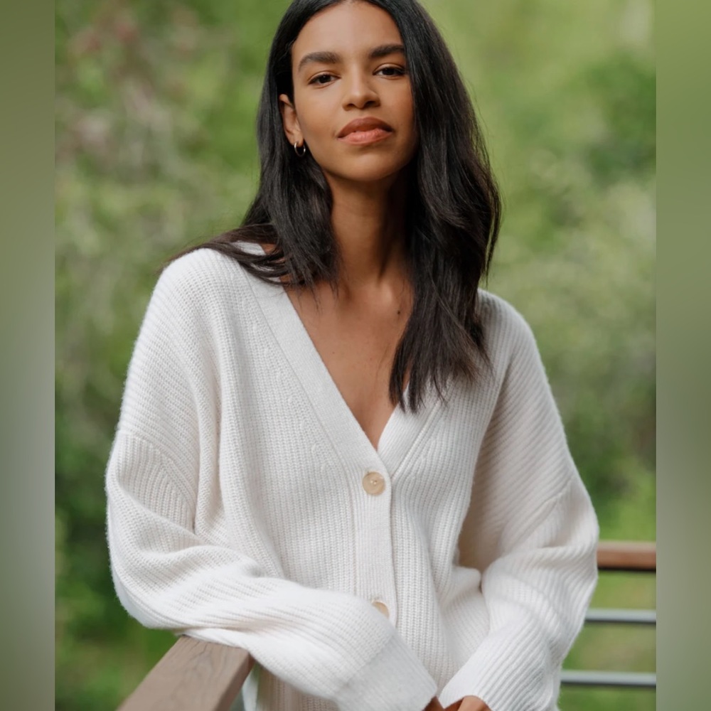 NWOT Jenni Kayne Cashmere Cocoon Ivory XS